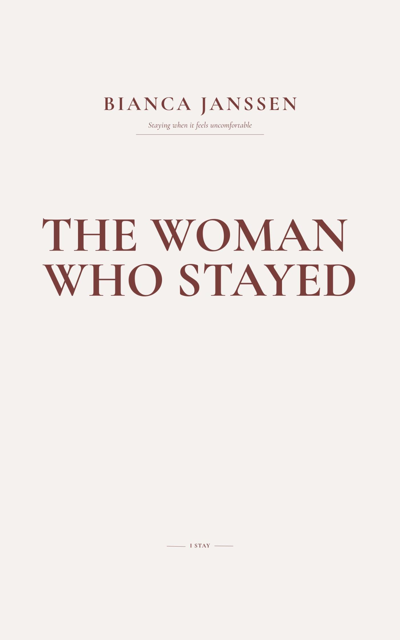 Omslag van The woman who stayed
