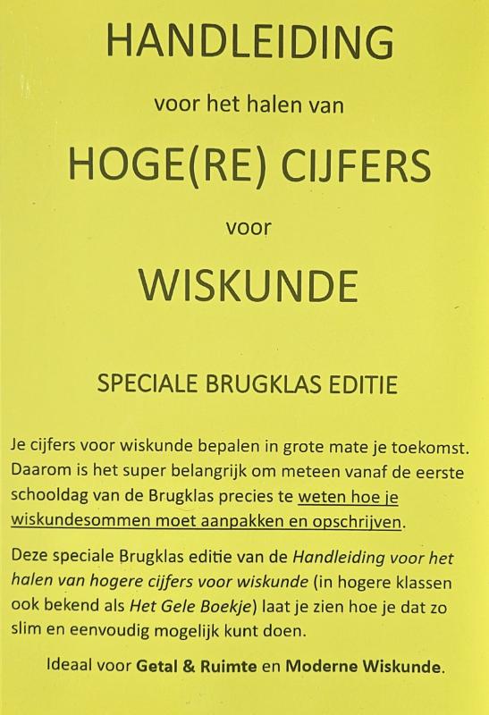 Omslag van Handleiding voor het halen van hoge cijfers voor wiskunde
