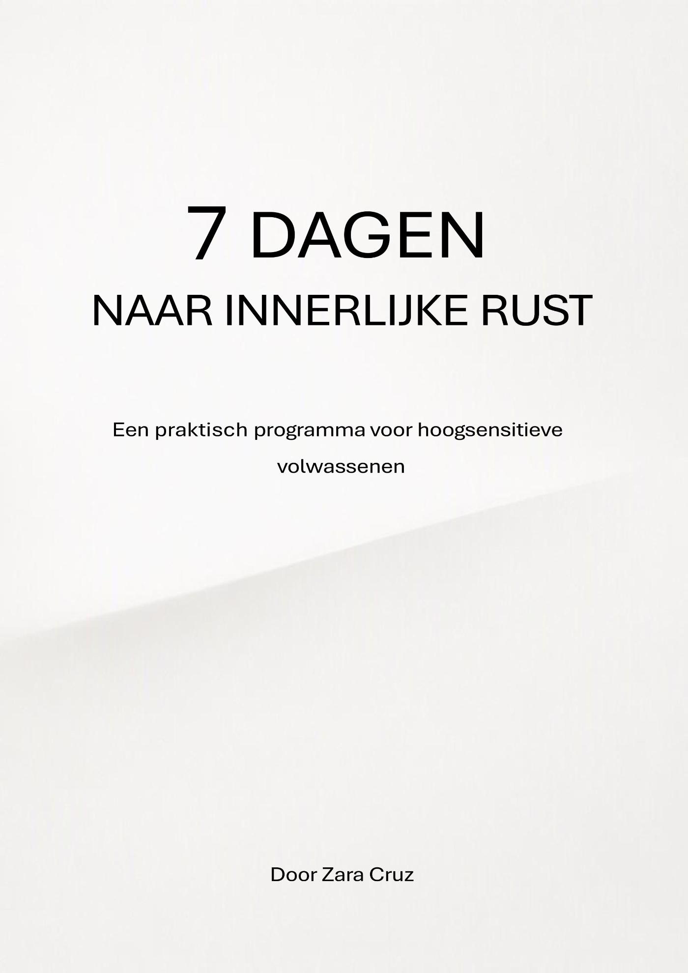Omslag van 7 Dagen naar innerlijke rust