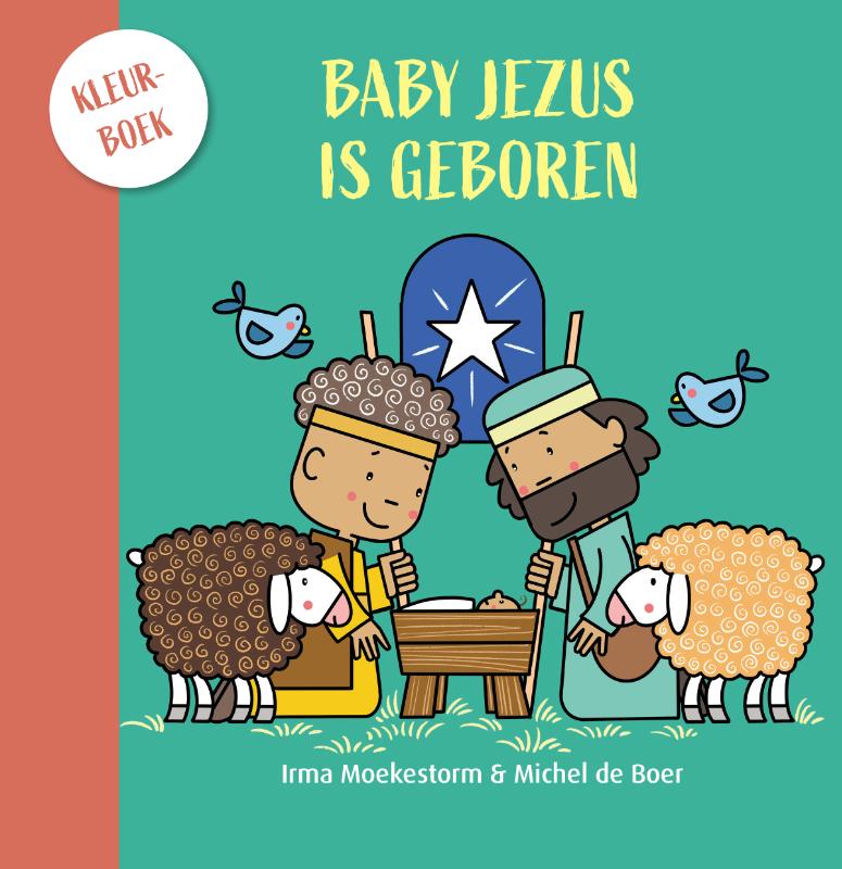 Omslag van Baby Jezus is geboren kleurboek