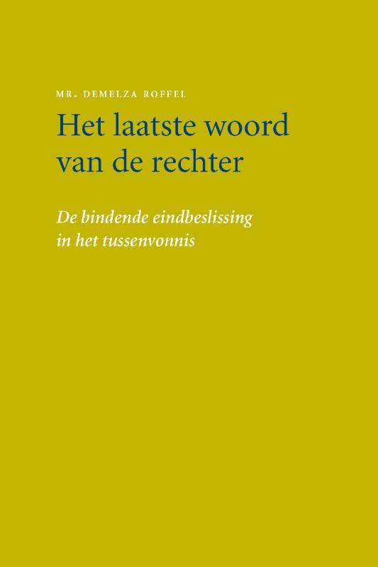 Omslag van Het laatste woord van de rechter