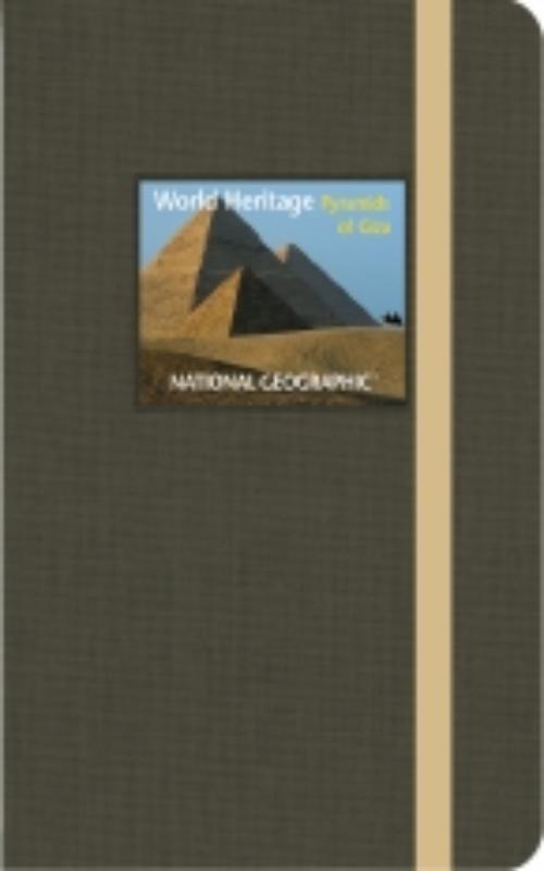 Omslag van World heritage journal Pyramids of Giza National Geographic klein Groen