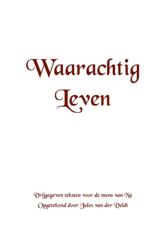 Omslag van Waarachtig leven