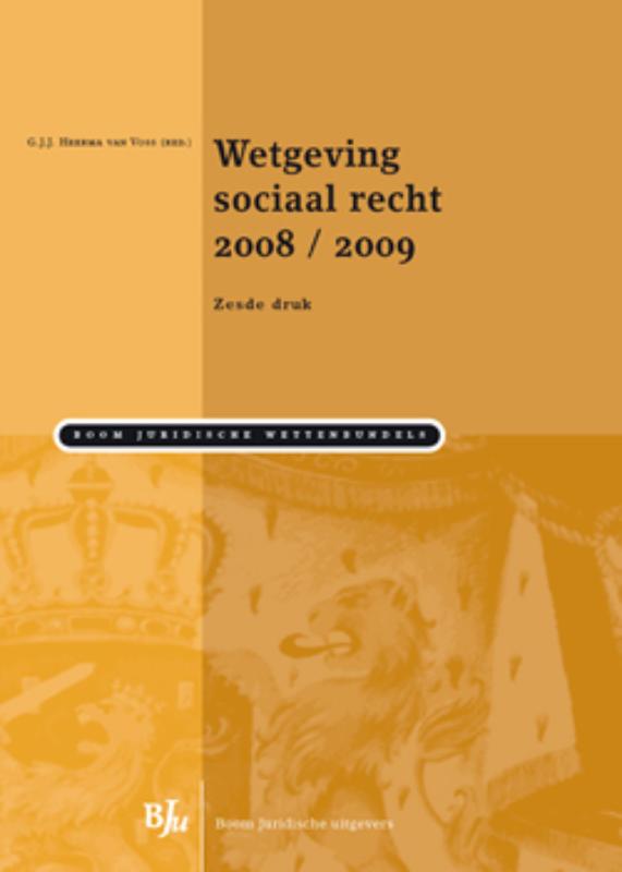 Omslag van Wetgeving sociaal recht 2008/2009