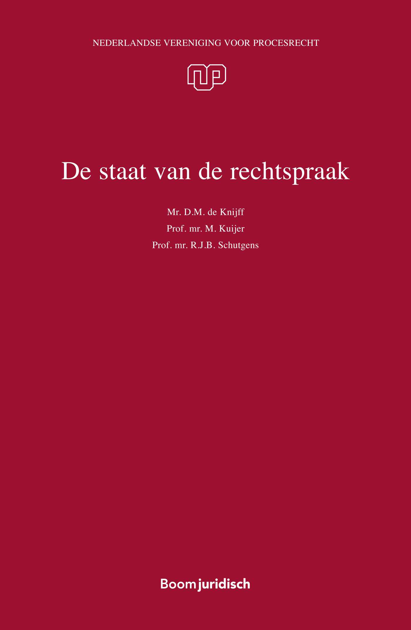 Omslag van De staat van de rechtspraak