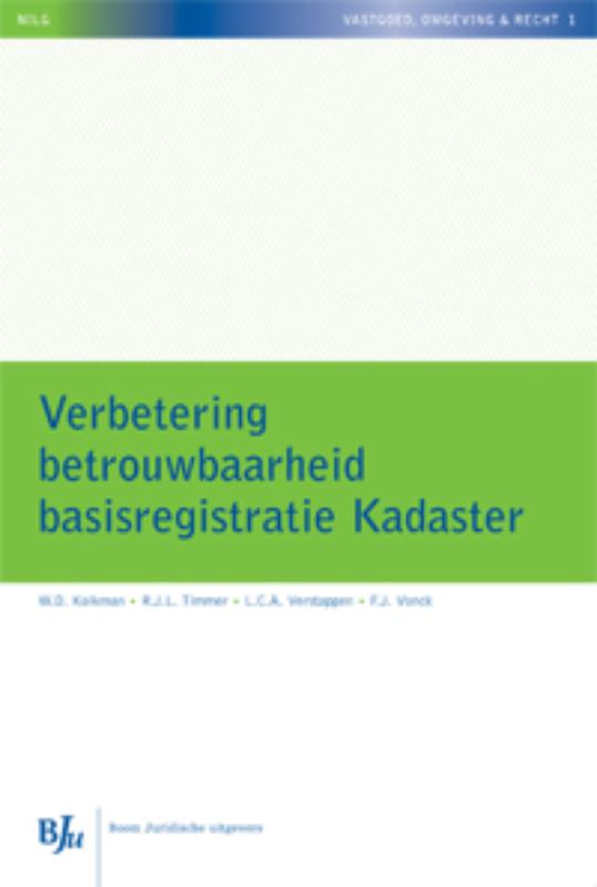 Omslag van Verbetering betrouwbaarheid basisregistratie kadaster