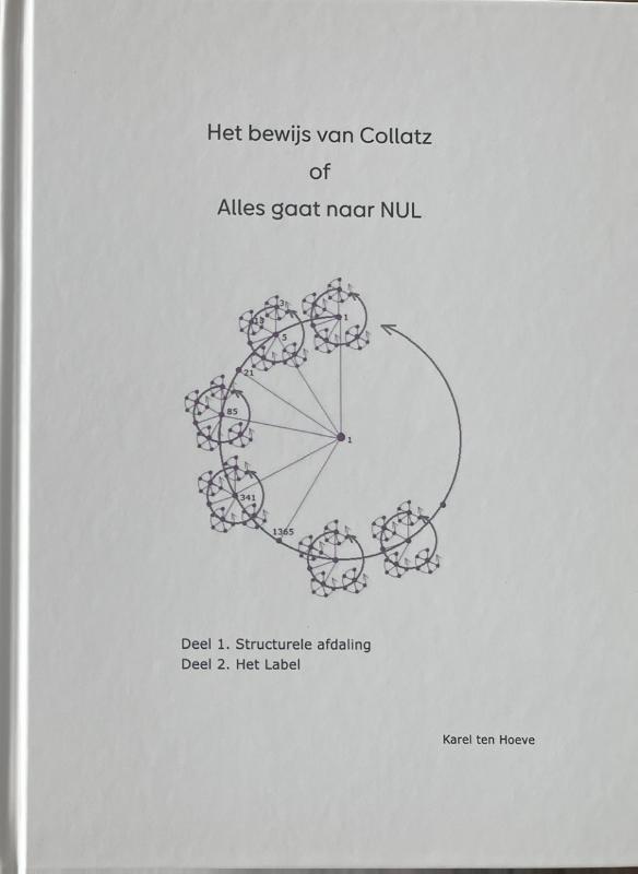 Omslag van Het bewijs van Collatz of Alles gaat naar Nul. Deel 1 en Deel 2.