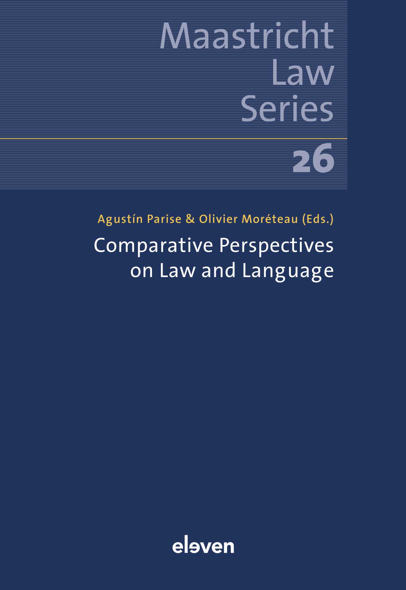 Omslag van Comparative Perspectives on Law and Language