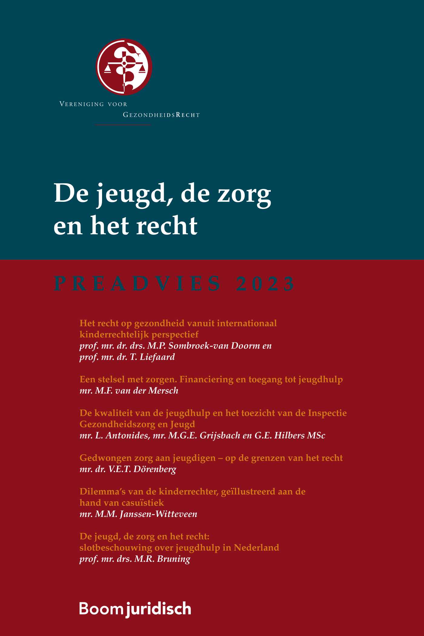 Omslag van De jeugd, de zorg en het recht