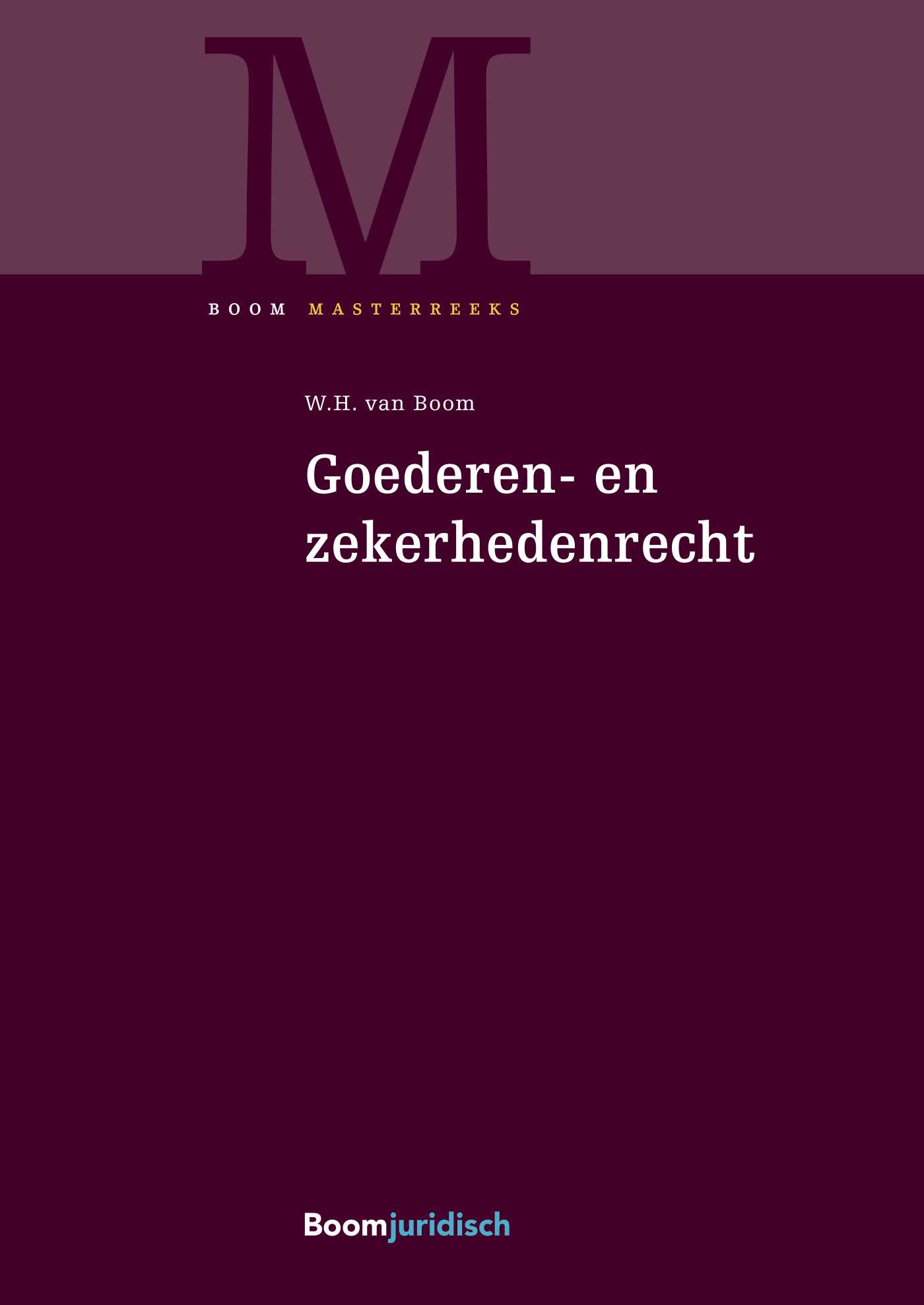 Omslag van Goederen- & zekerhedenrecht