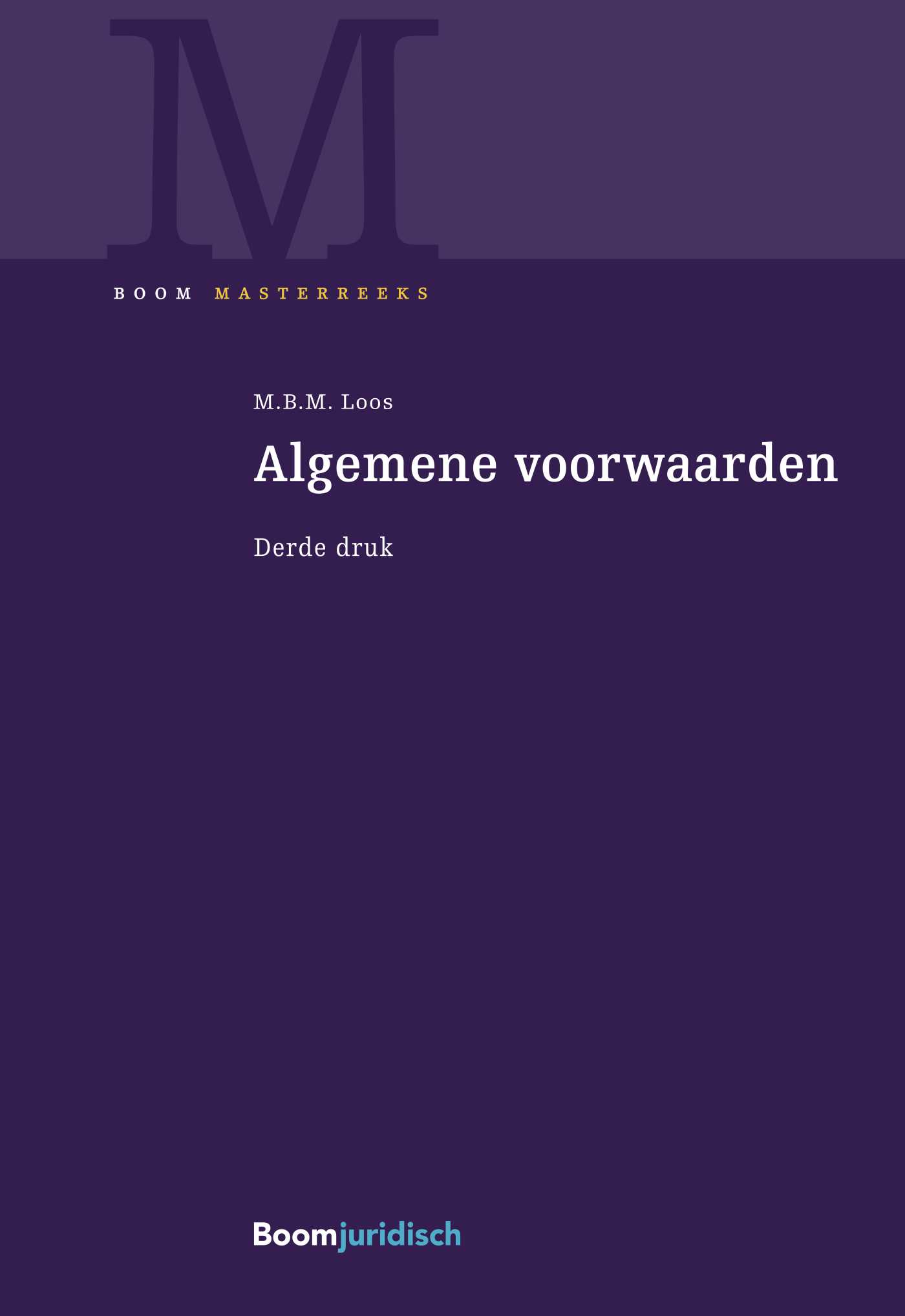 Omslag van Algemene voorwaarden
