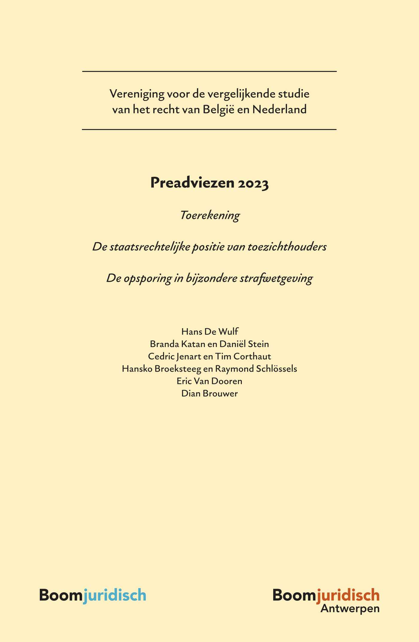 Omslag van Preadviezen 2023