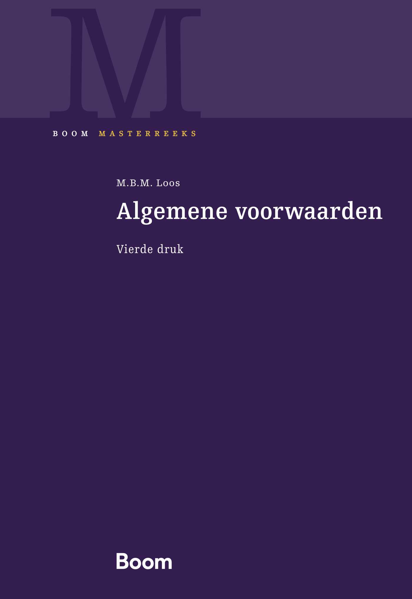Omslag van Algemene voorwaarden