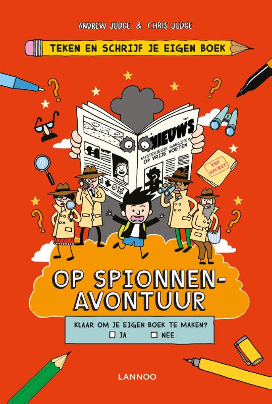 Omslag van Teken en schrijf je eigen boek - Op spionnenavontuur