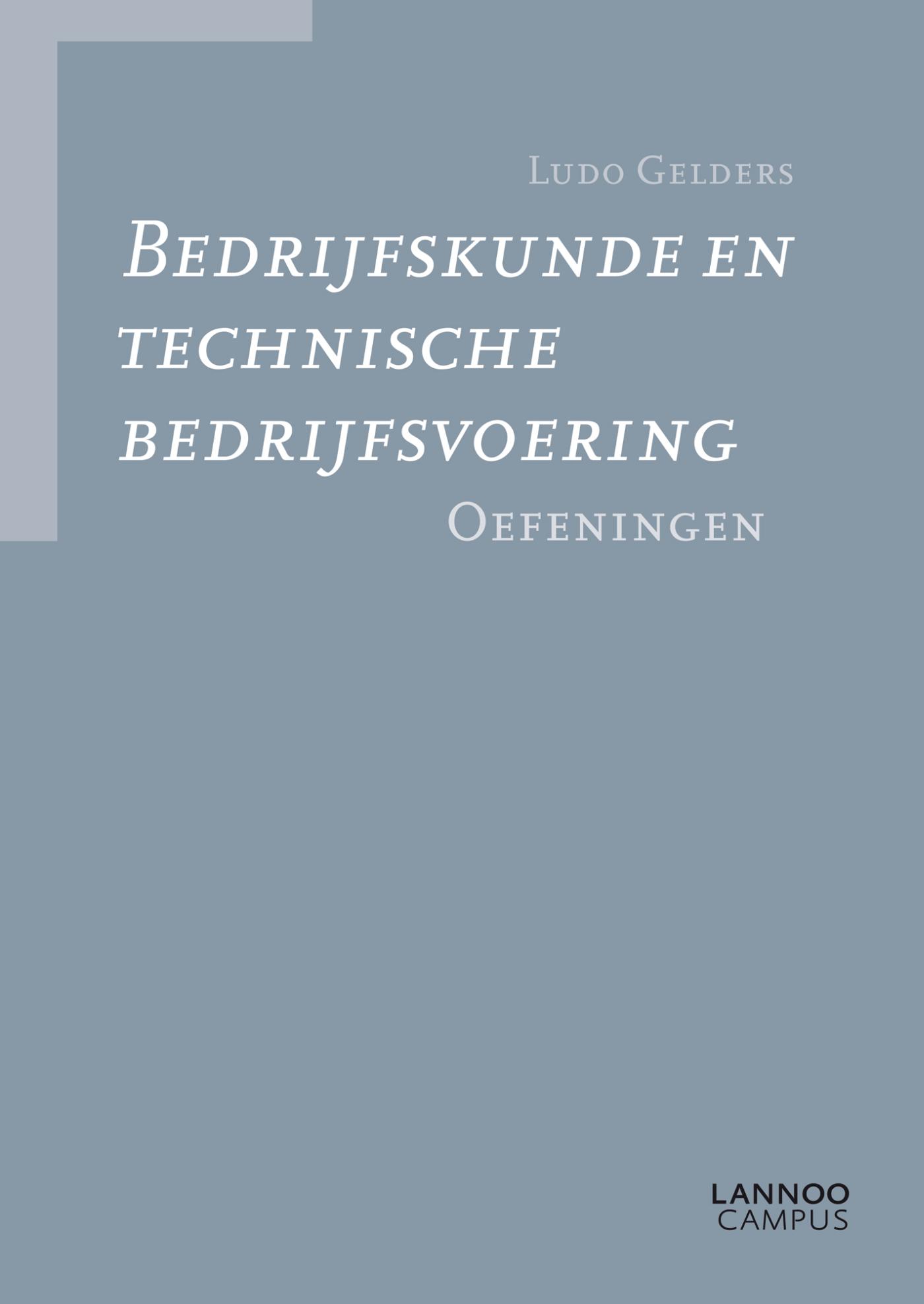 Omslag van Bedrijfskunde en technische bedrijfsvoering
