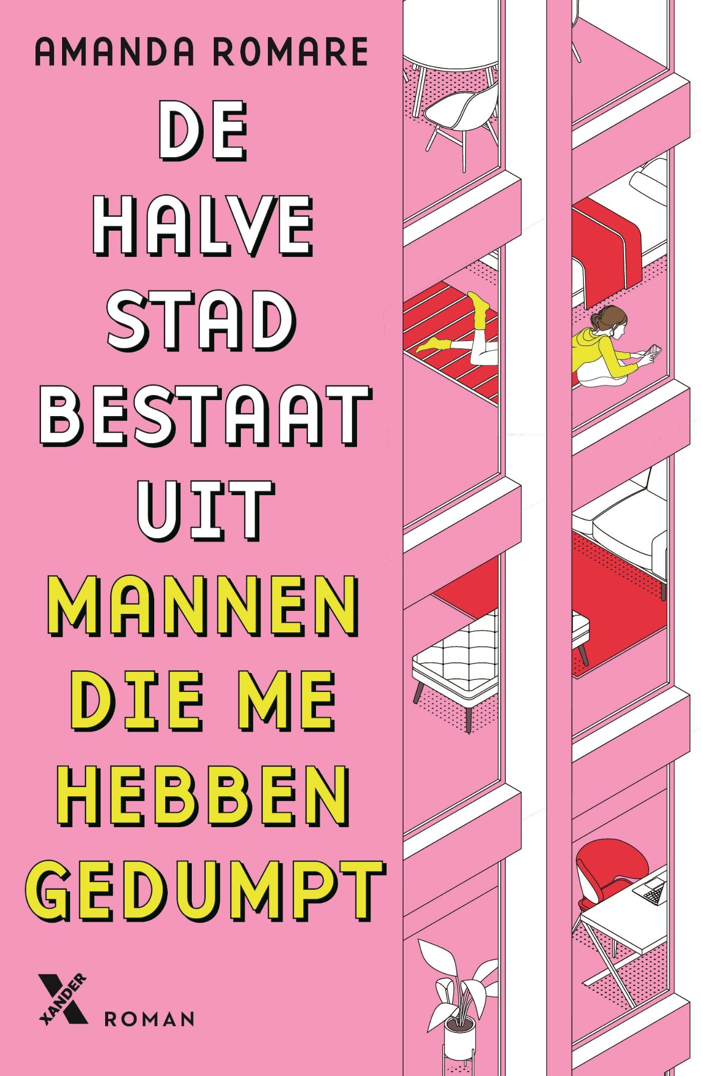 Omslag van De halve stad bestaat uit mannen die me hebben gedumpt