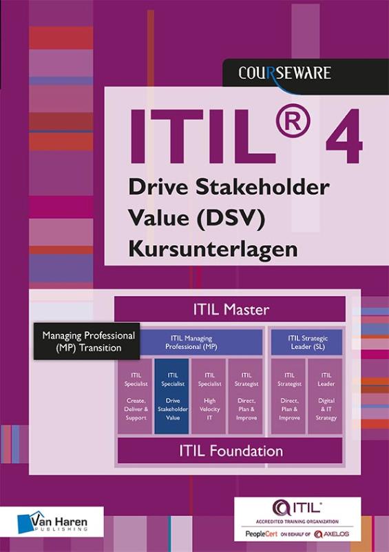 Omslag van ITIL® 4 Specialist Drive Stakeholder Value (DSV) Kursunterlagen - Deutsch