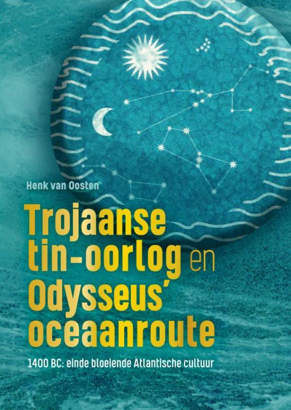 Omslag van Trojaanse tin-oorlog en Odysseus’ oceaanroute