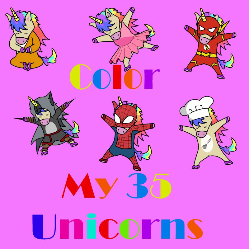 Omslag van My 35 Unicorns Color