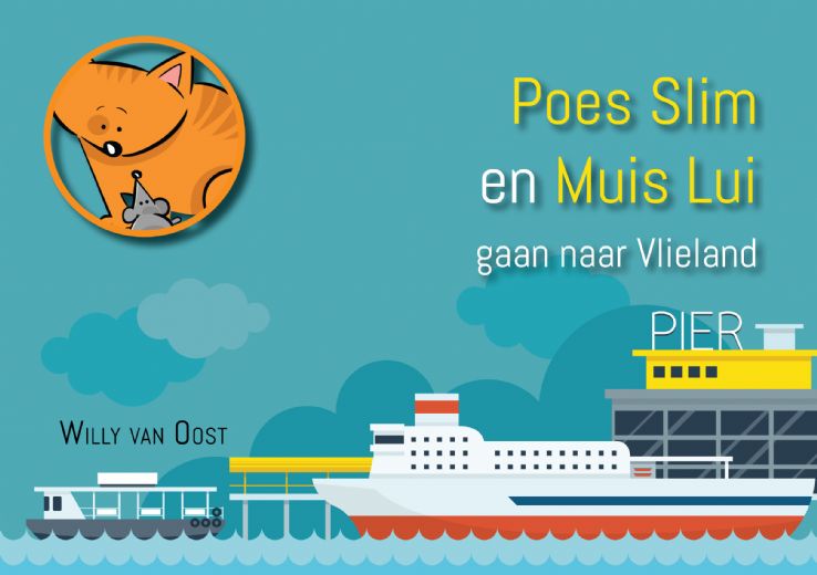 Omslag van Poes Slim en Muis Lui gaan naar Vlieland