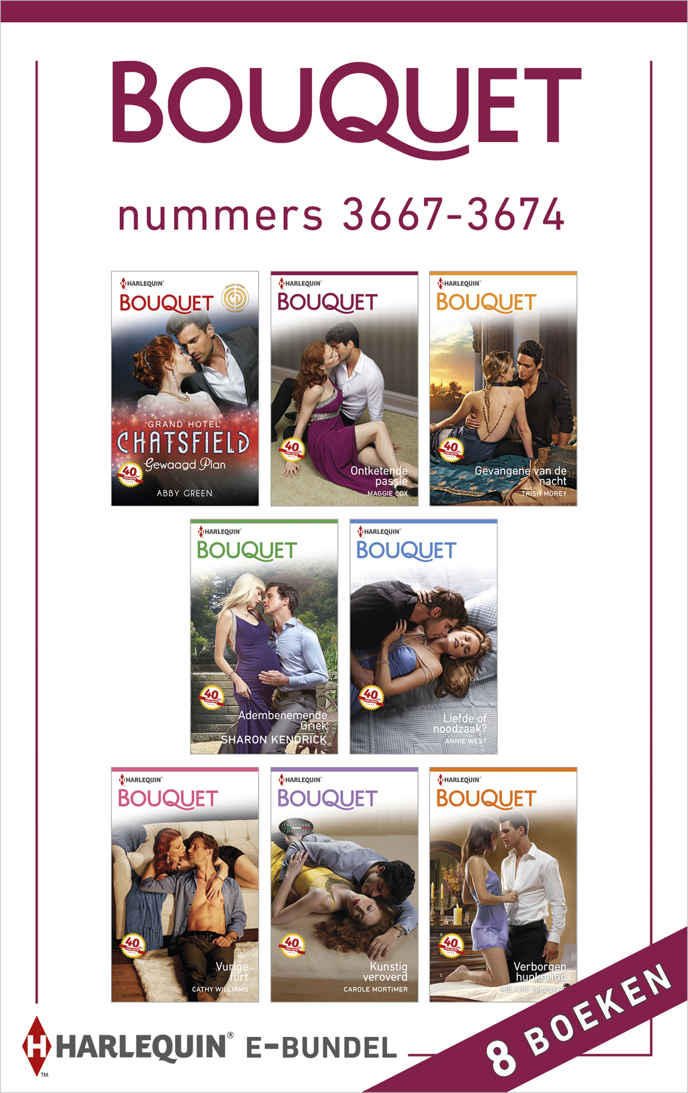 Omslag van Bouquet e-bundel nummers 3667-3674 (8-in-1)