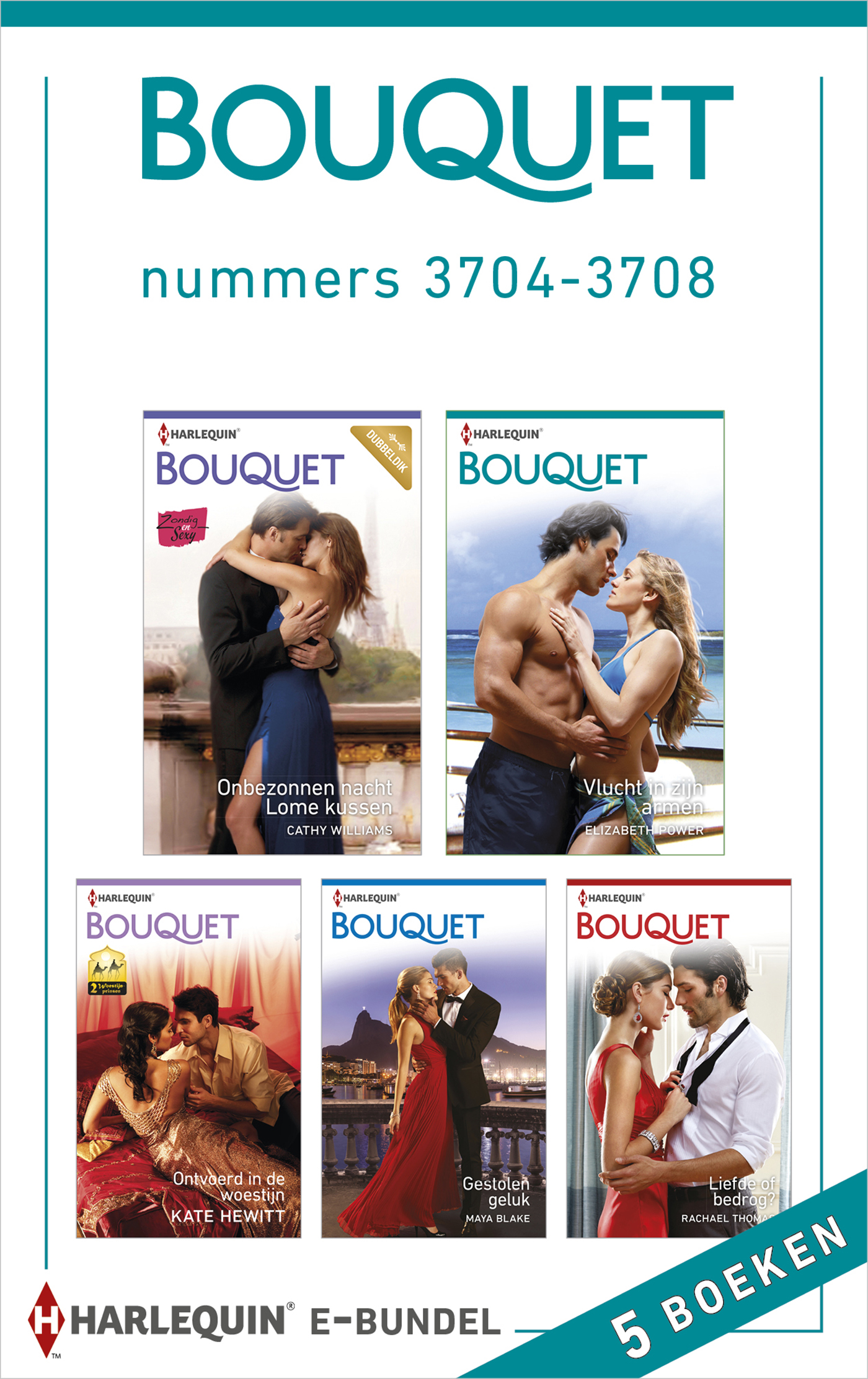Omslag van Bouquet e-bundel nummers 3704-3708 (5-in-1)
