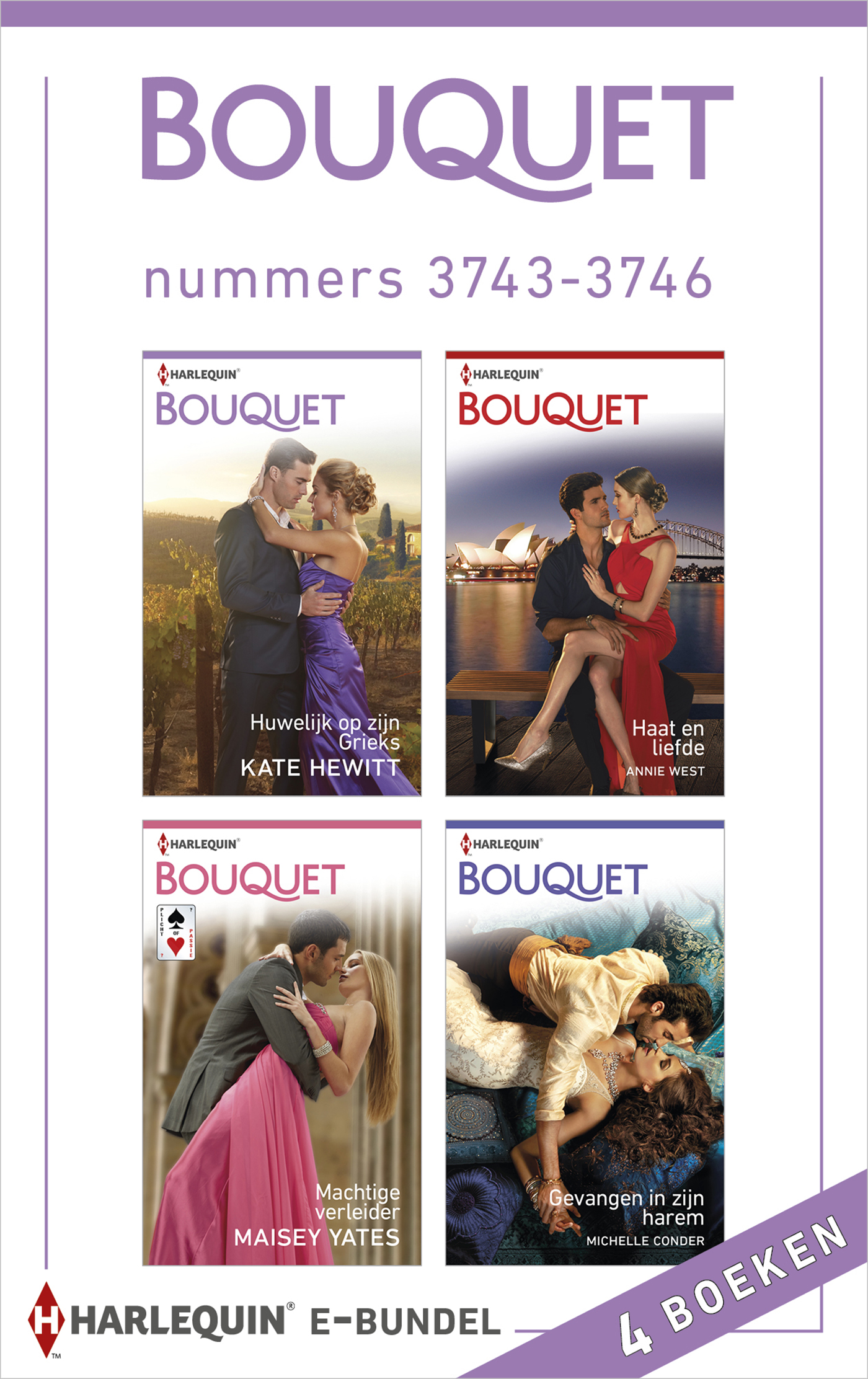 Omslag van Bouquet e-bundel nummers 3743-3746 (4-in-1)