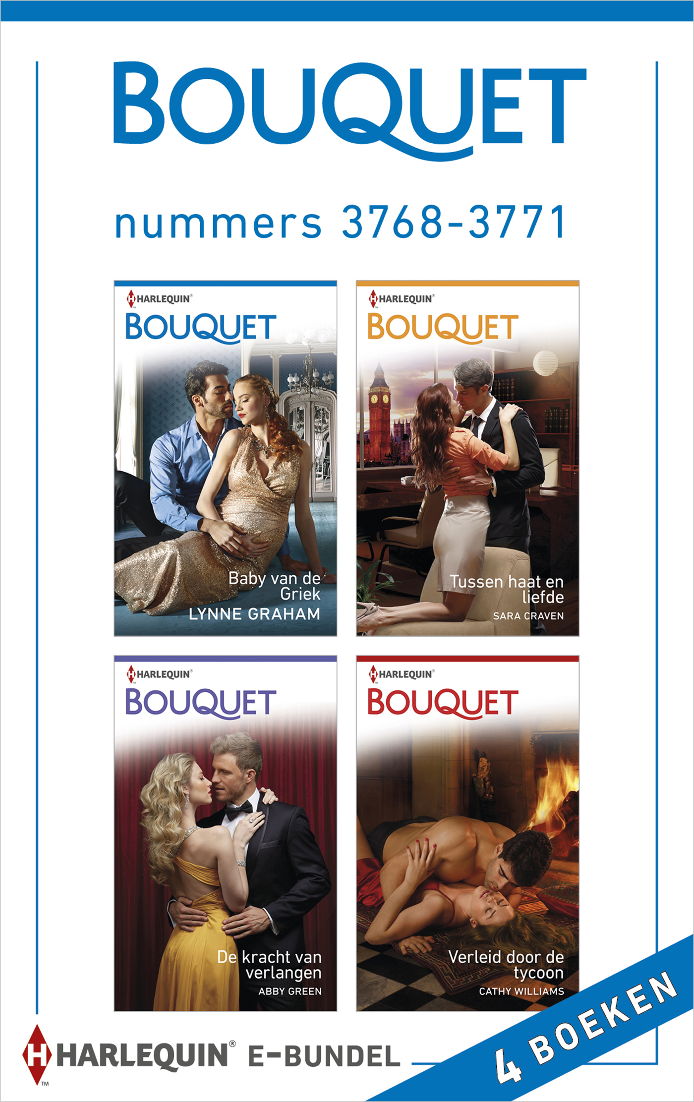 Omslag van Bouquet e-bundel nummers 3768-3771 (4-in-1)
