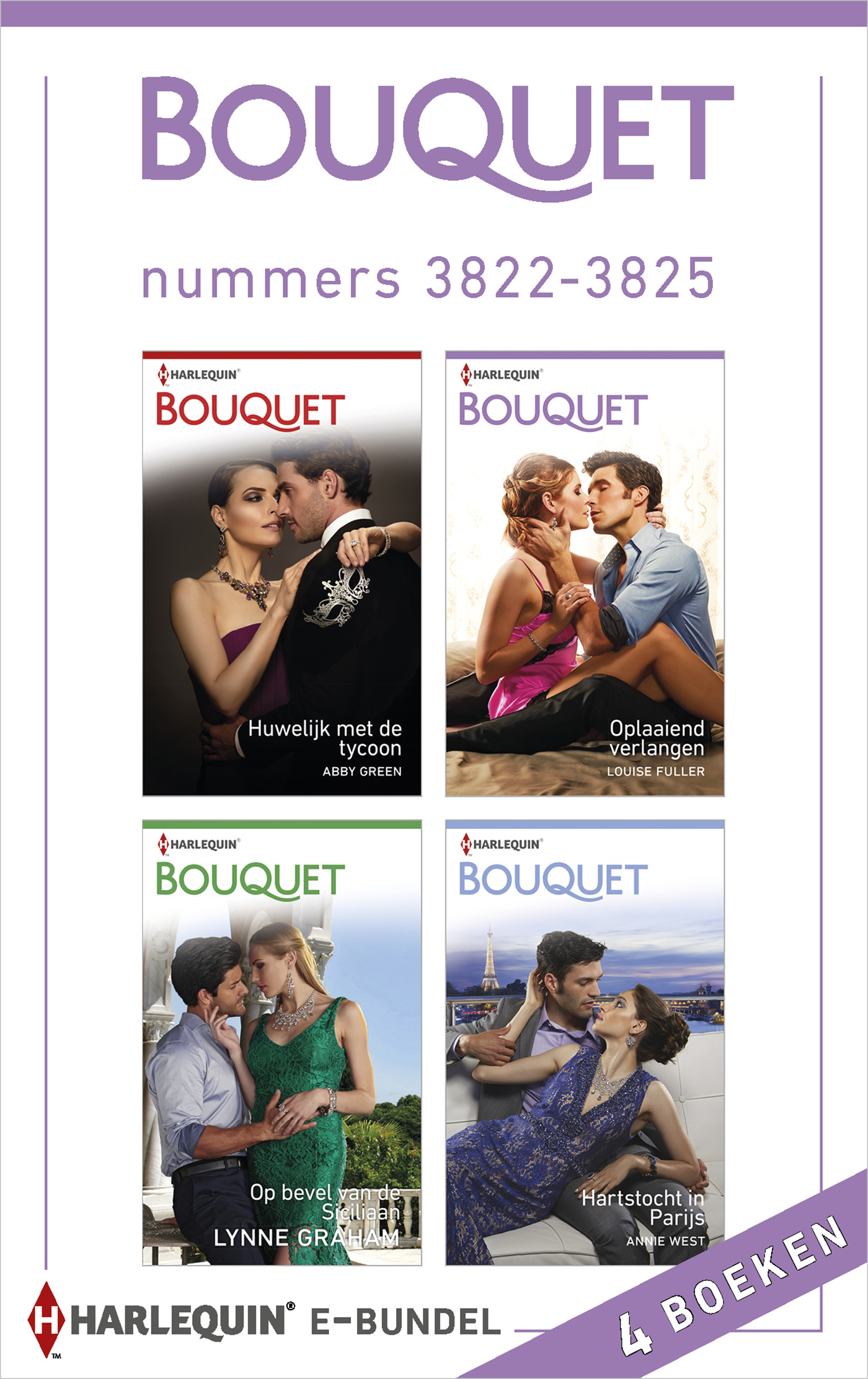 Omslag van Bouquet e-bundel nummers 3822 - 3825 (4-in-1)