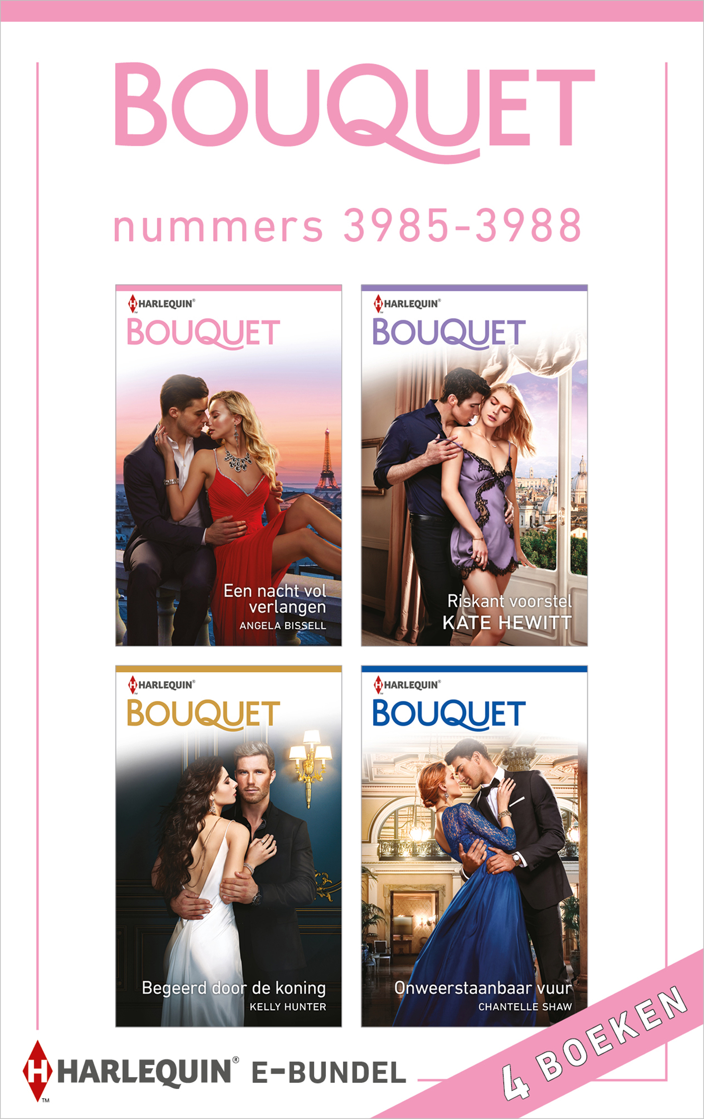 Omslag van Bouquet e-bundel nummers 3985 - 3988