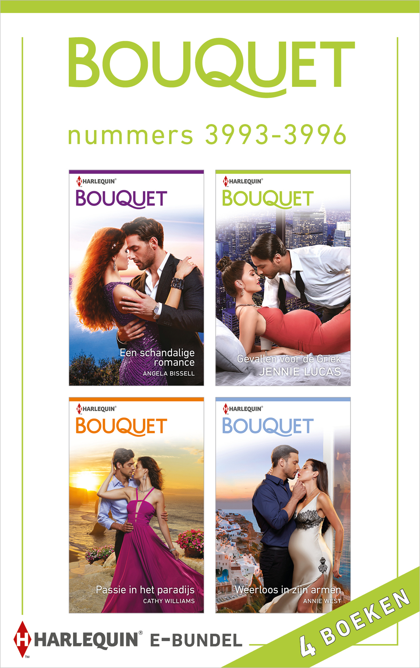 Omslag van Bouquet e-bundel nummers 3993 - 3996 (4-in-1)