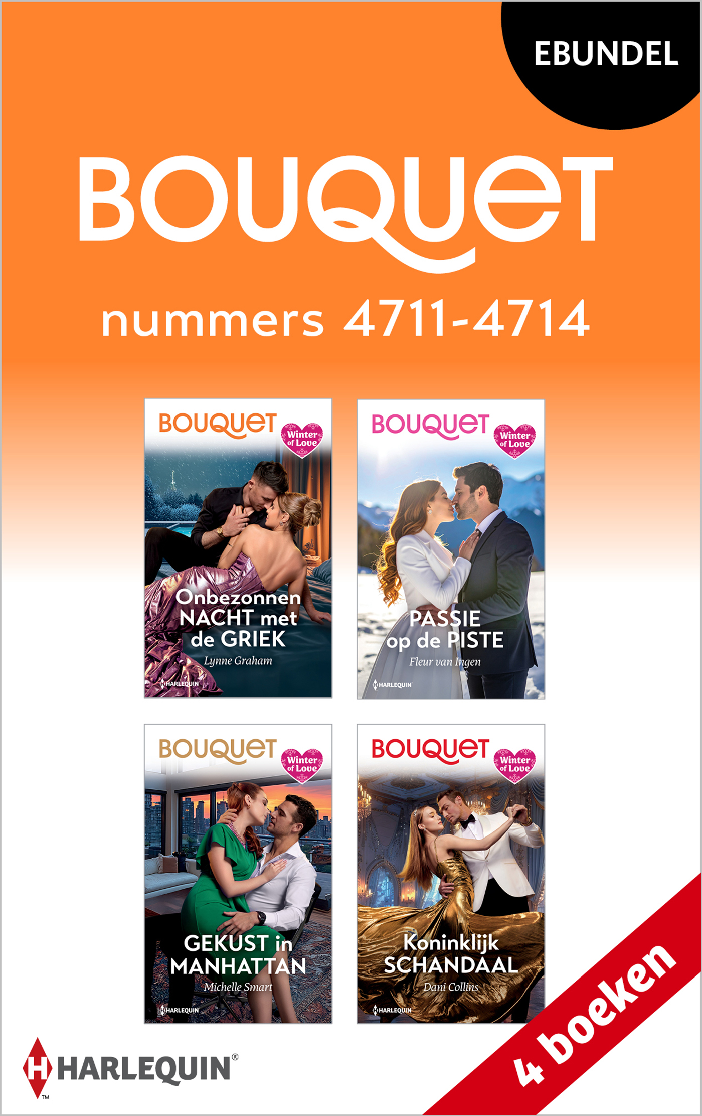 Omslag van Bouquet e-bundel nummers 4711 - 4714