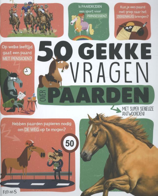 Omslag van 50 gekke vragen over paarden