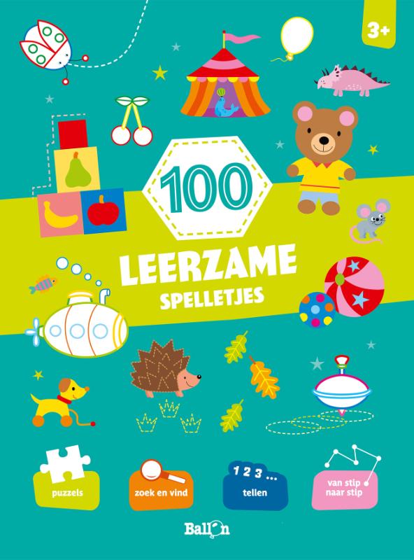 Omslag van 100 leerzame spelletjes 3+