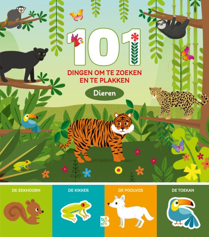Omslag van 101 dingen om te zoeken en te plakken: dieren