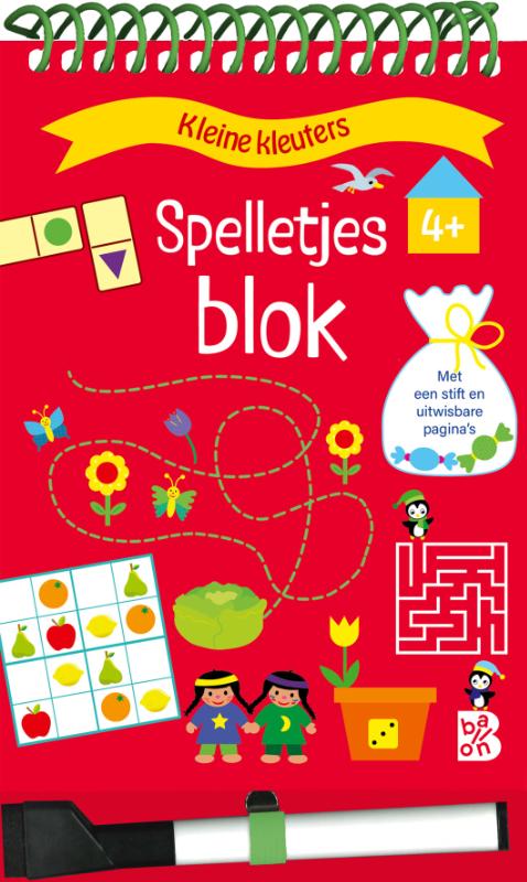 Omslag van Spelletjesblok met viltstift 4+