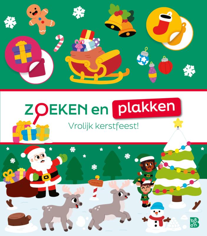 Omslag van Zoeken en plakken: Vrolijk kerstfeest!
