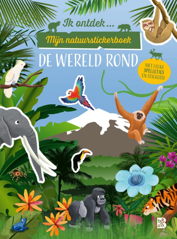 Omslag van Ik ontdek: Mijn natuurstickerboek: De wereld rond