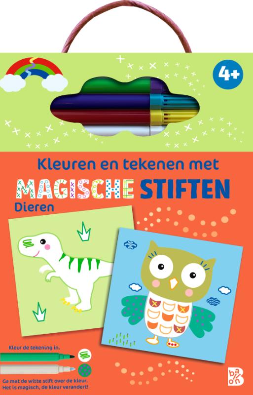 Omslag van Kleuren en tekenen met magische stiften: Dieren