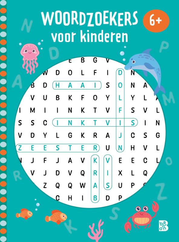 Omslag van Woordzoekers voor kinderen 6+
