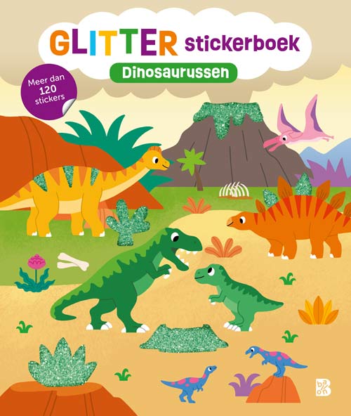 Omslag van Glitterstickerboek: Dinosaurussen