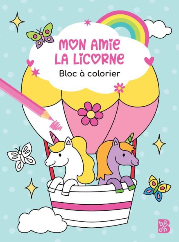 Omslag van Mon amie la licorne : Bloc à colorier