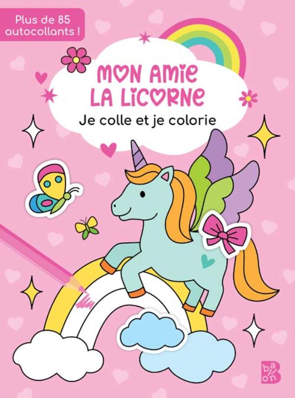 Omslag van Mon amie la licorne: Je colle et je colorie