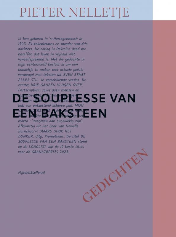 Omslag van DE SOUPLESSE VAN EEN BAKSTEEN