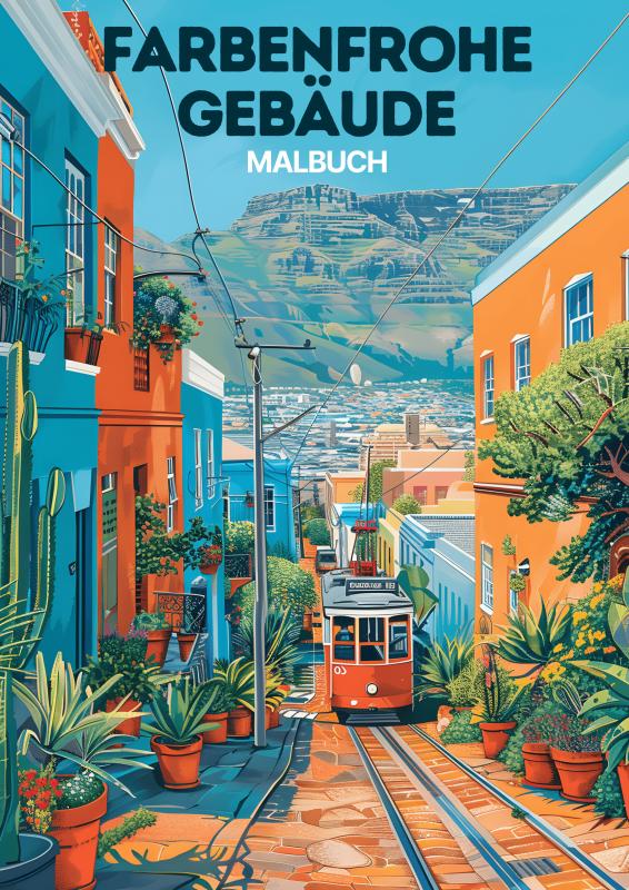 Omslag van Malbuch - Farbenfrohe Gebäude
