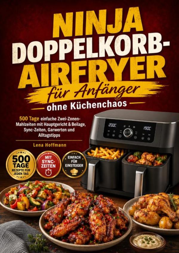 Omslag van Ninja Doppelkorb-Airfryer für Anfänger ohne Küchenchaos