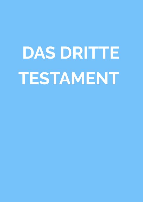 Omslag van DAS DRITTE TESTAMENT