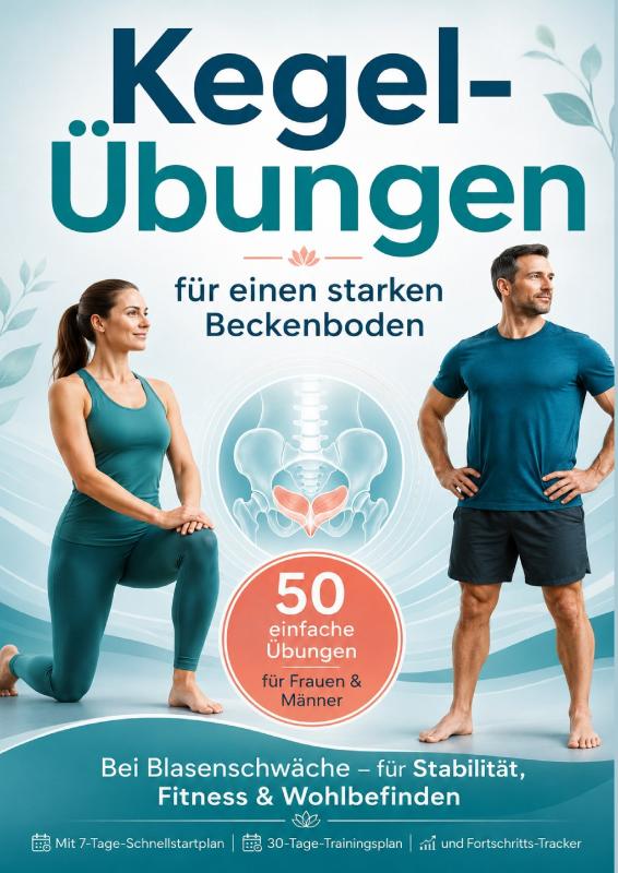 Omslag van Kegel-Übungen für einen starken Beckenboden: 50 einfache Übungen für Frauen & Männer – bei Blasenschwäche, für Stabilität, Fitness & Wohlbefinden