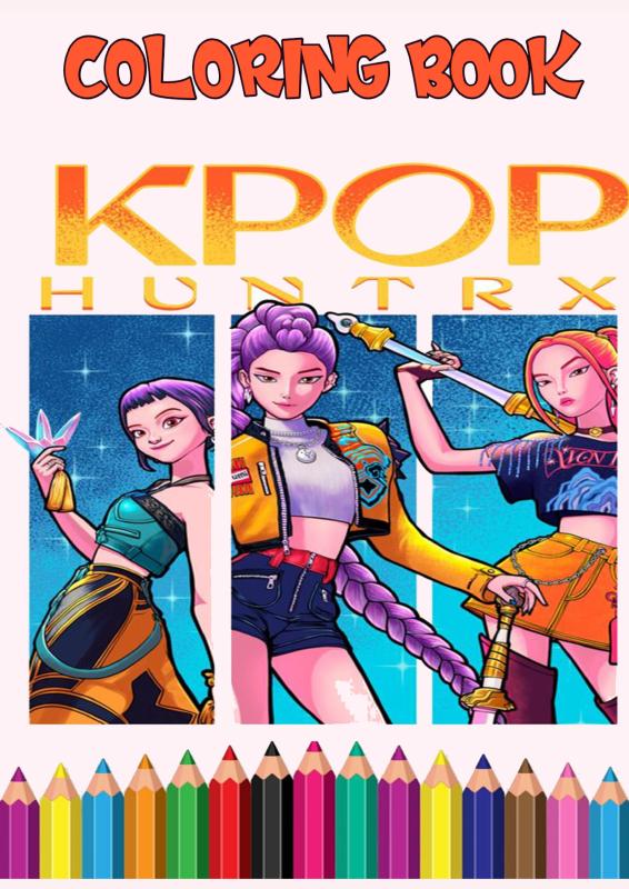 Omslag van K-Pop Demon Hunters Coloring Book