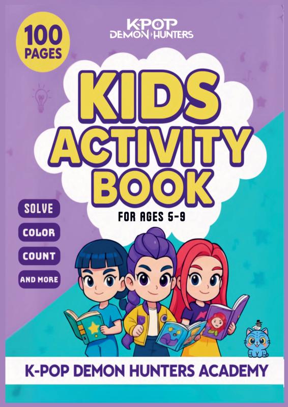 Omslag van K-Pop Demon Hunter Activity Book for Kids